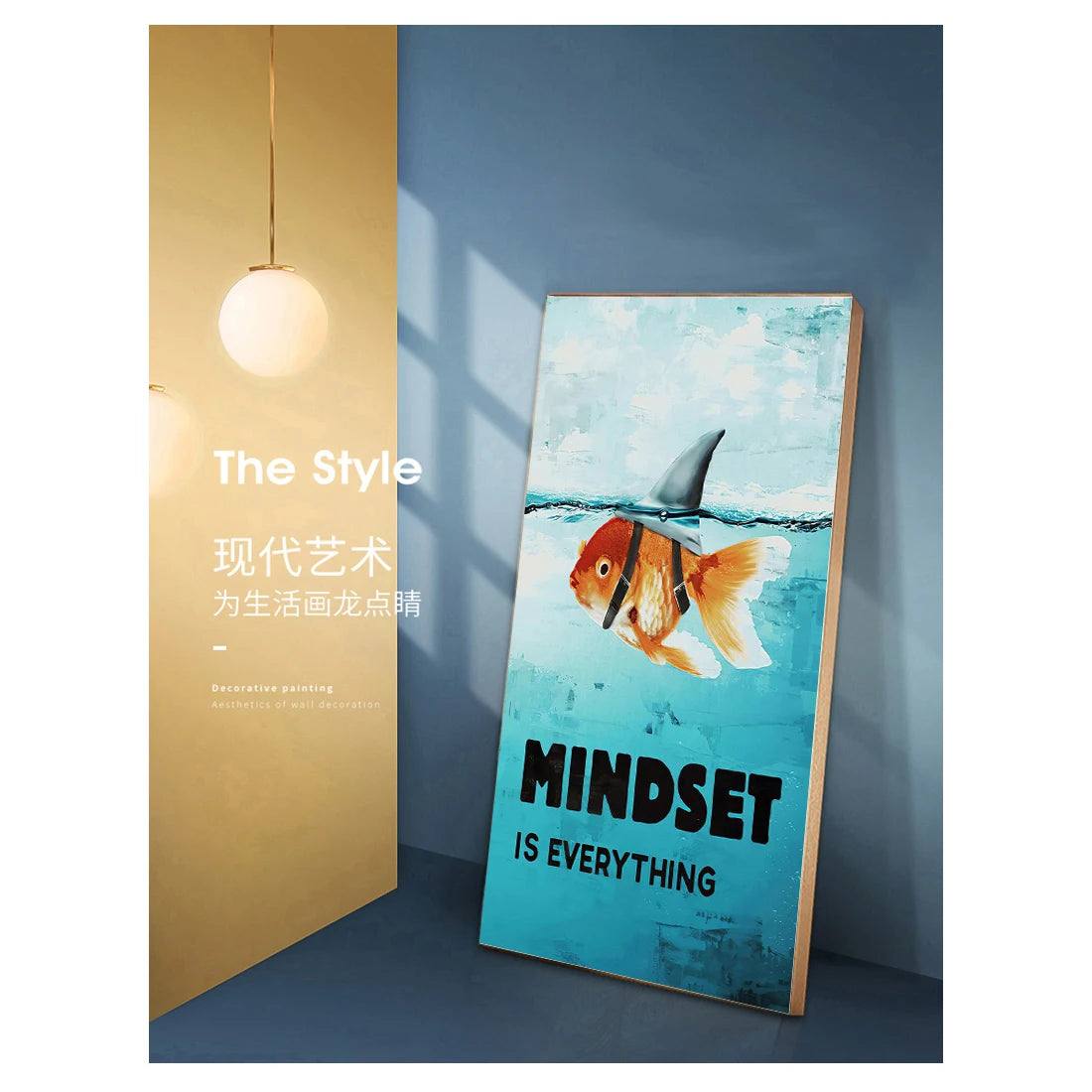 Mindset Shark Canvas – Bold Inspiration for Your Space