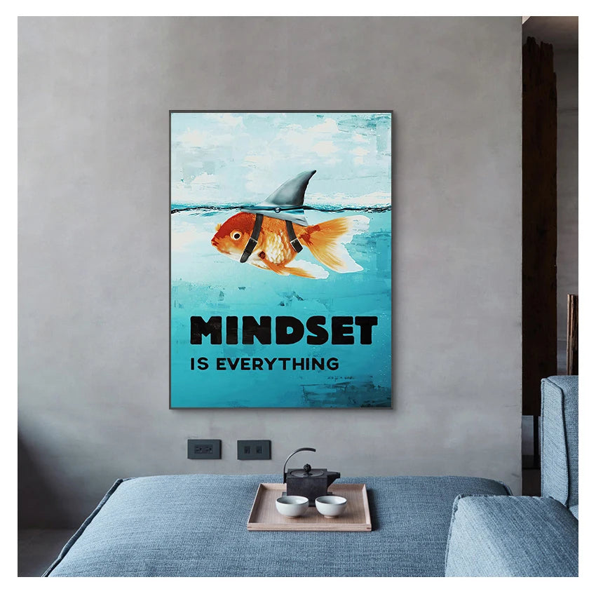 Mindset Shark Canvas – Bold Inspiration for Your Space