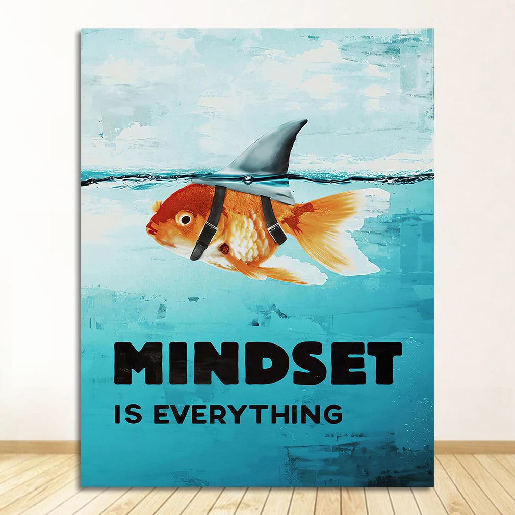 Mindset Shark Canvas – Bold Inspiration for Your Space