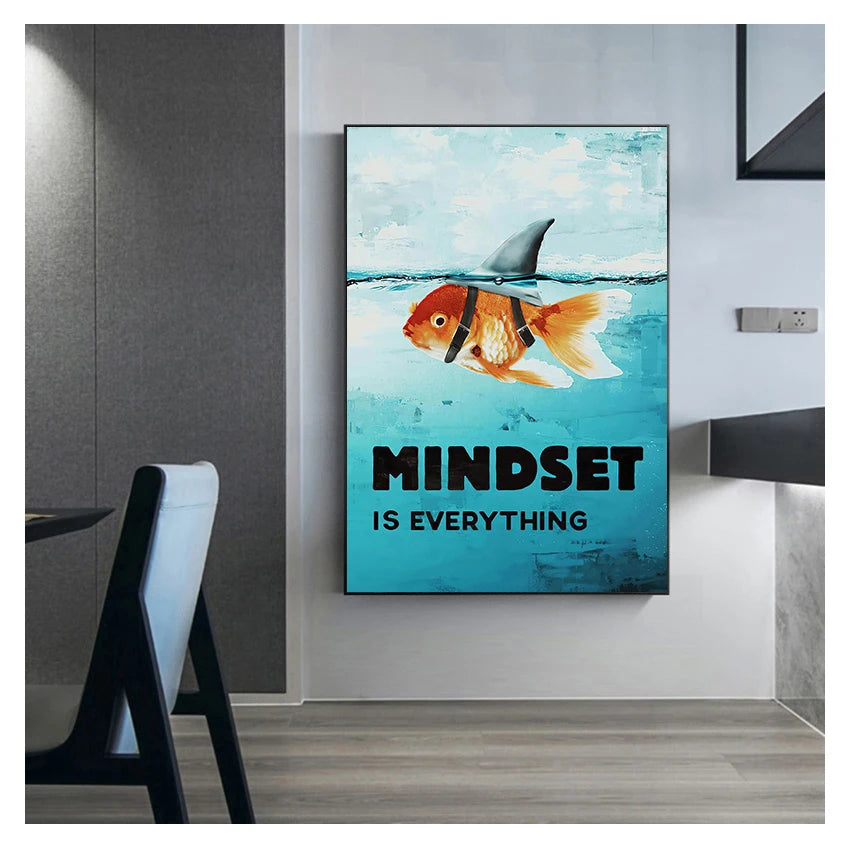 Mindset Shark Canvas – Bold Inspiration for Your Space