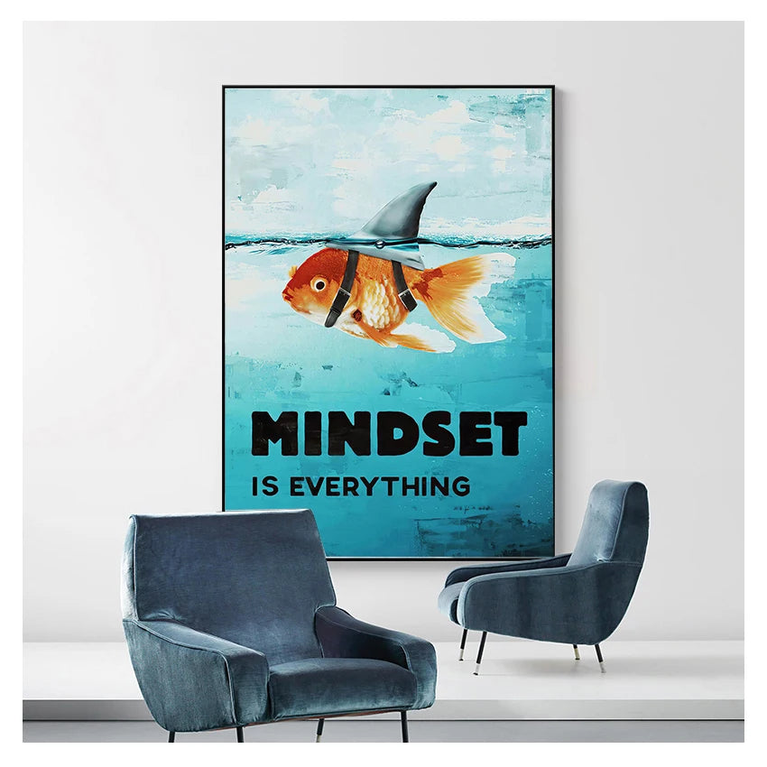 Mindset Shark Canvas – Bold Inspiration for Your Space