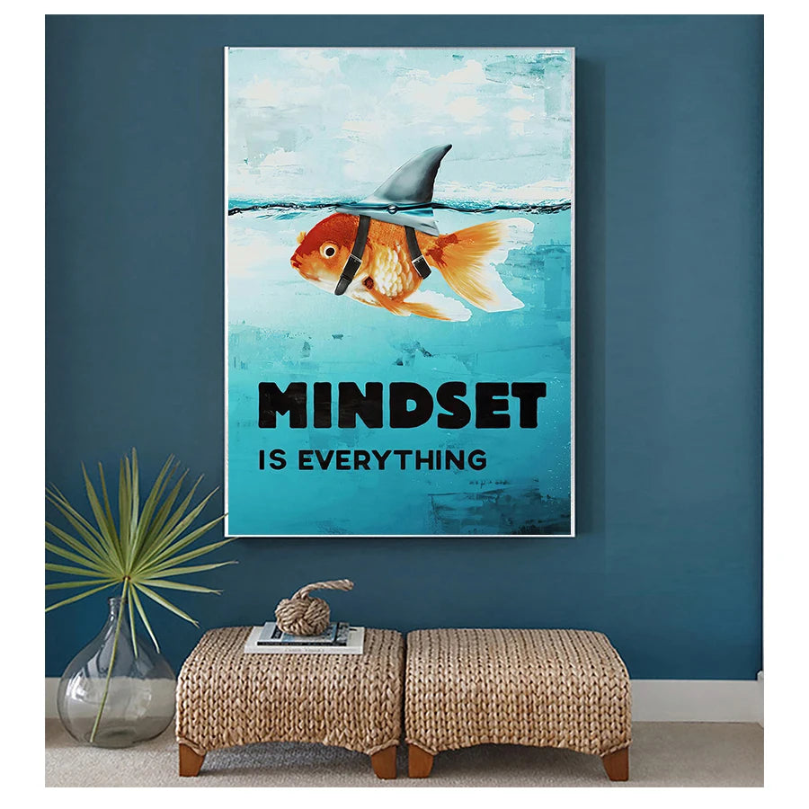 Mindset Shark Canvas – Bold Inspiration for Your Space